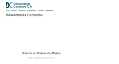Desktop Screenshot of descartablescarabobo.com